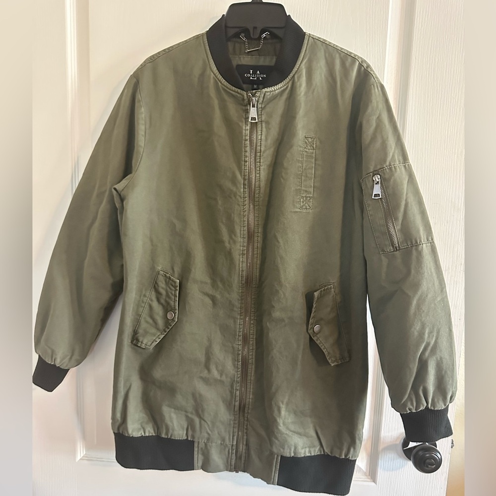 LA Coalition Olive Bomber Jacket Size M